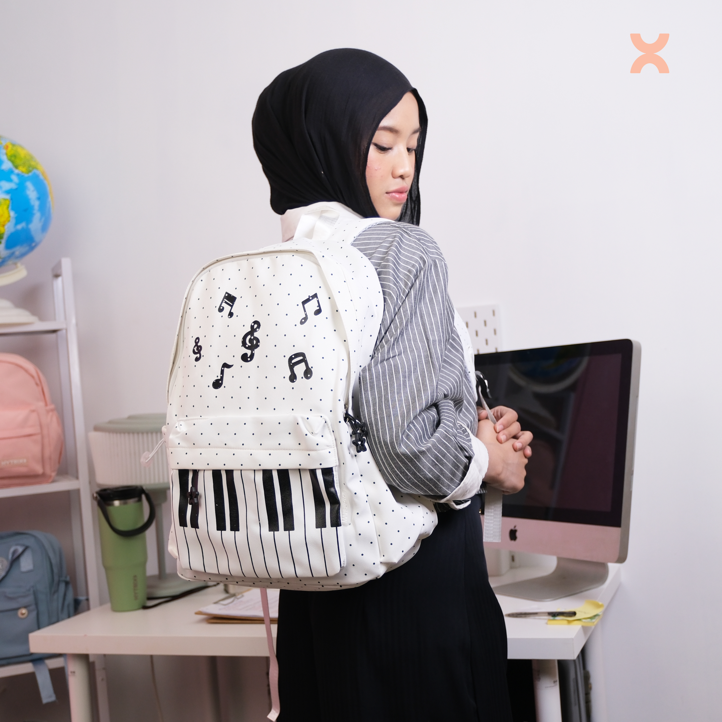 HYTRIX Melody Tas Ransel Medium Backpack Wanita Water Reppelent Fahion Korea Stylish (8801)