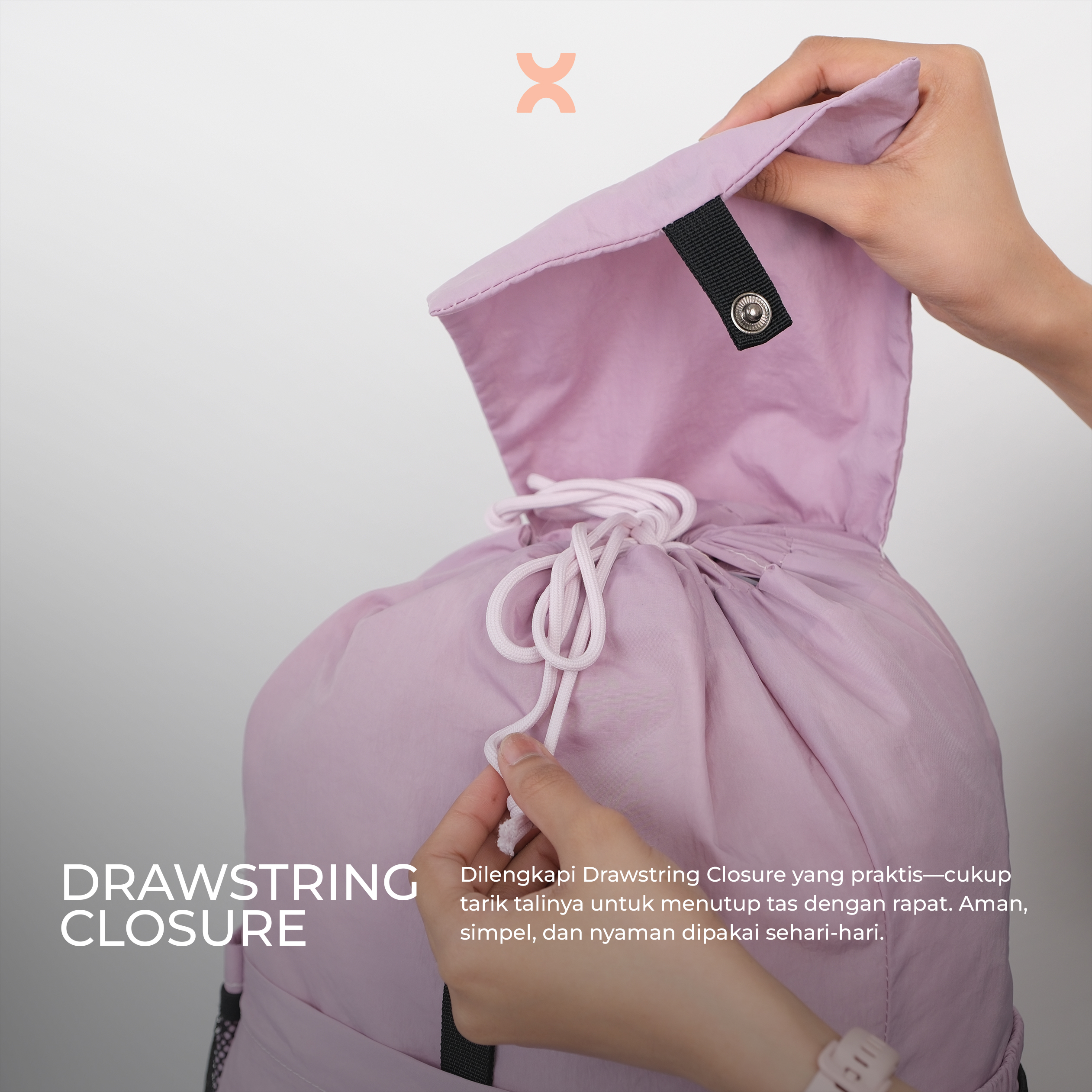 ARUNICA KALA MEDIUM DRAWSTRING BACKPACK