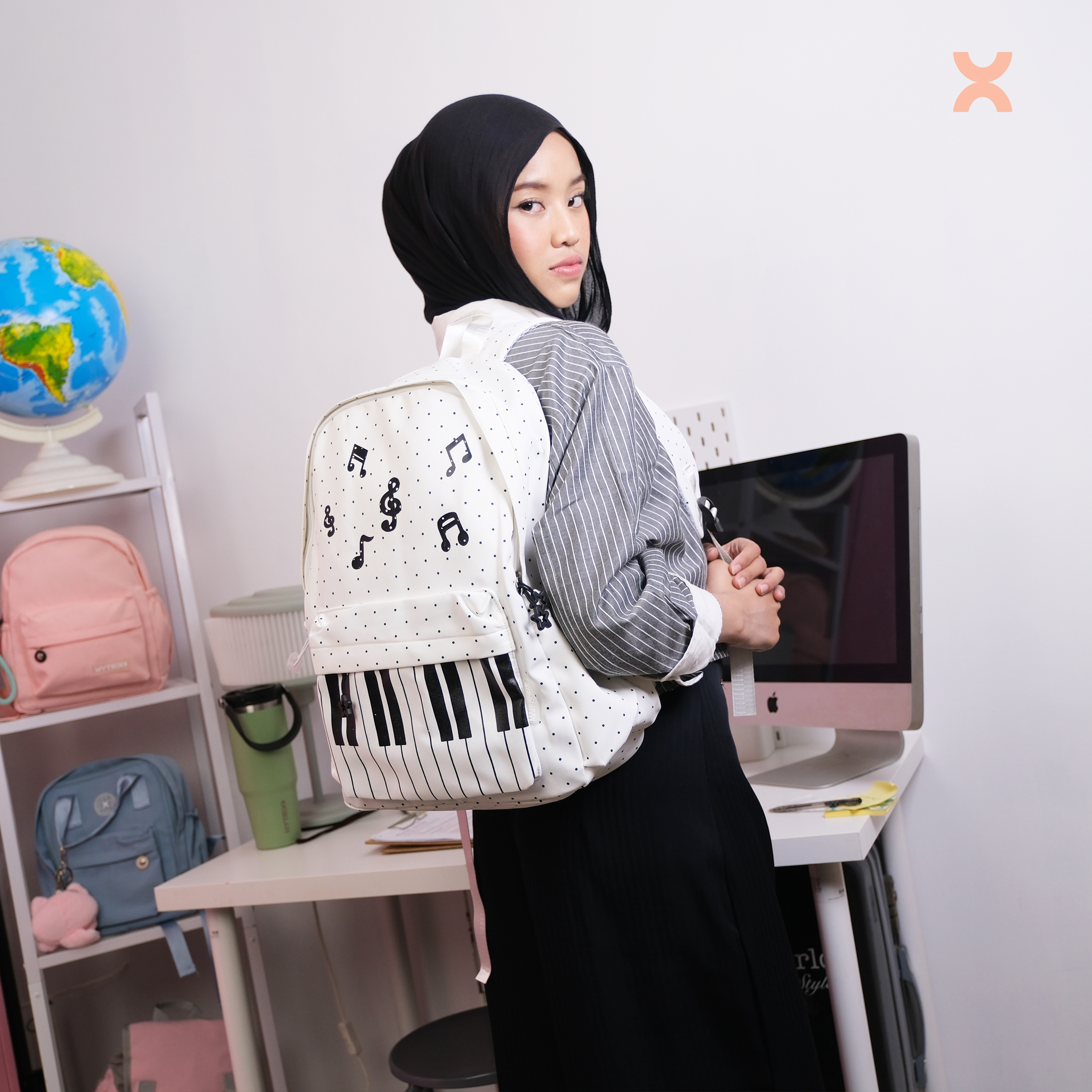 HYTRIX Melody Tas Ransel Medium Backpack Wanita Water Reppelent Fahion Korea Stylish (8801)