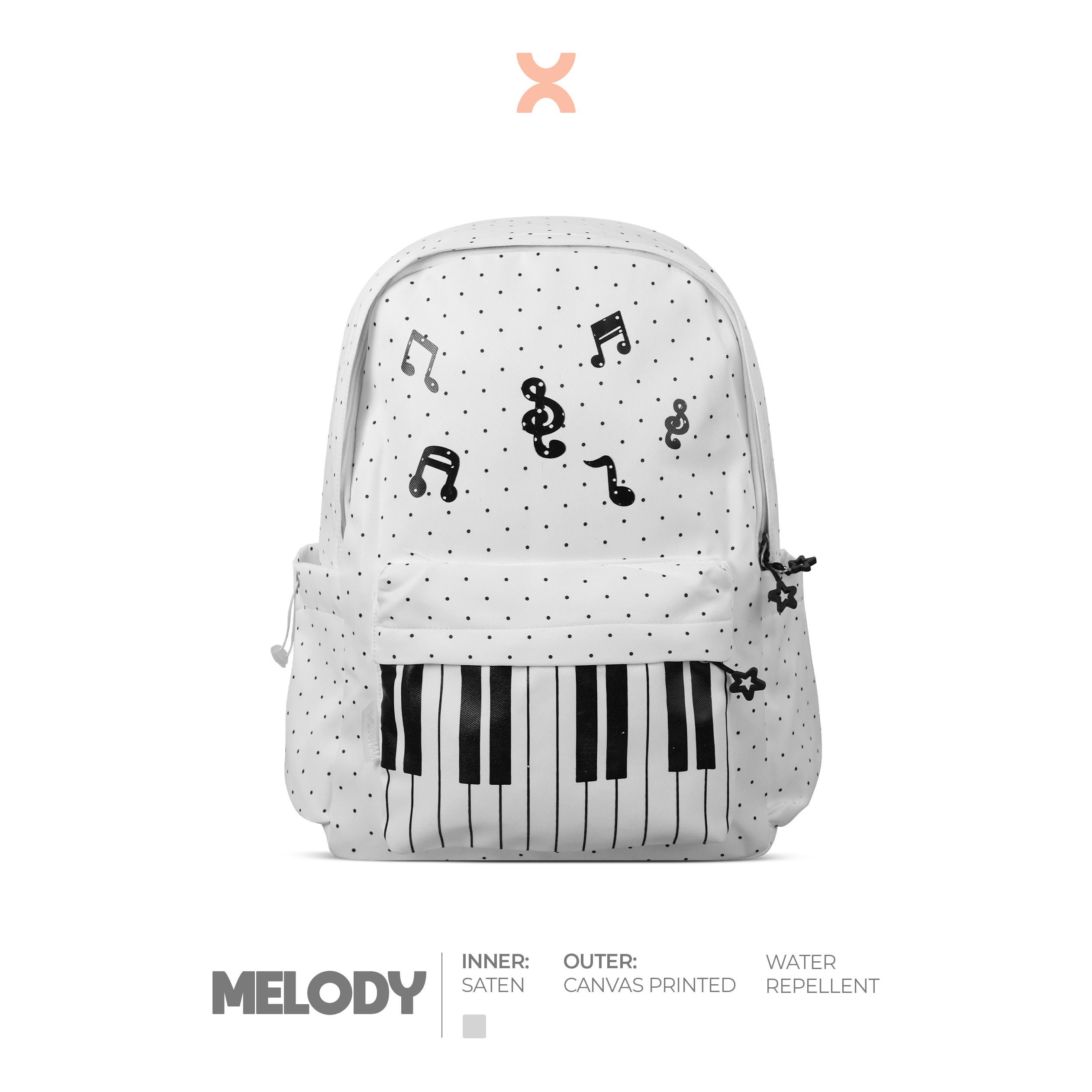 HYTRIX Melody Tas Ransel Medium Backpack Wanita Water Reppelent Fahion Korea Stylish (8801)