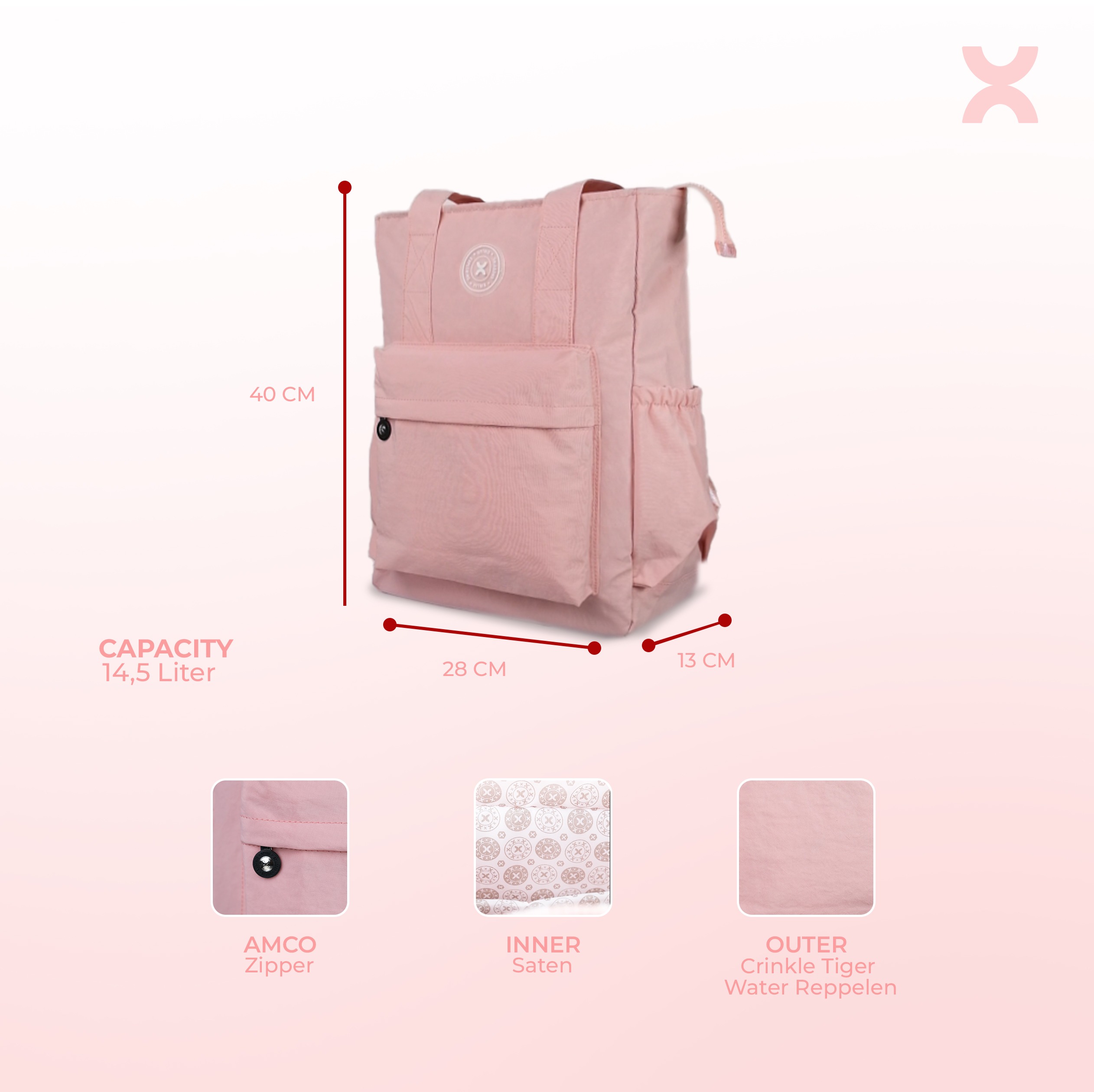 LUMI 30 TWO WAY MEDIUM HANDBAG BACKPACK