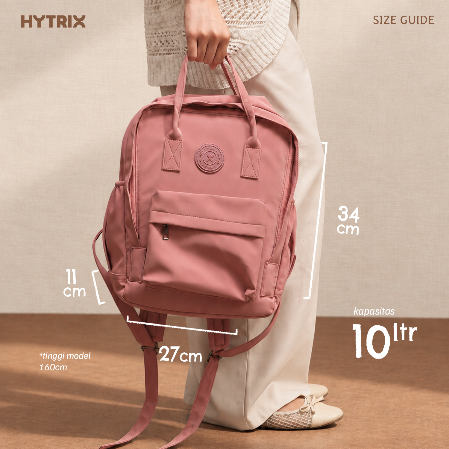HYTRIX Tas Wanita Backpack - Camelia Midi - Velvet Series [SR03]