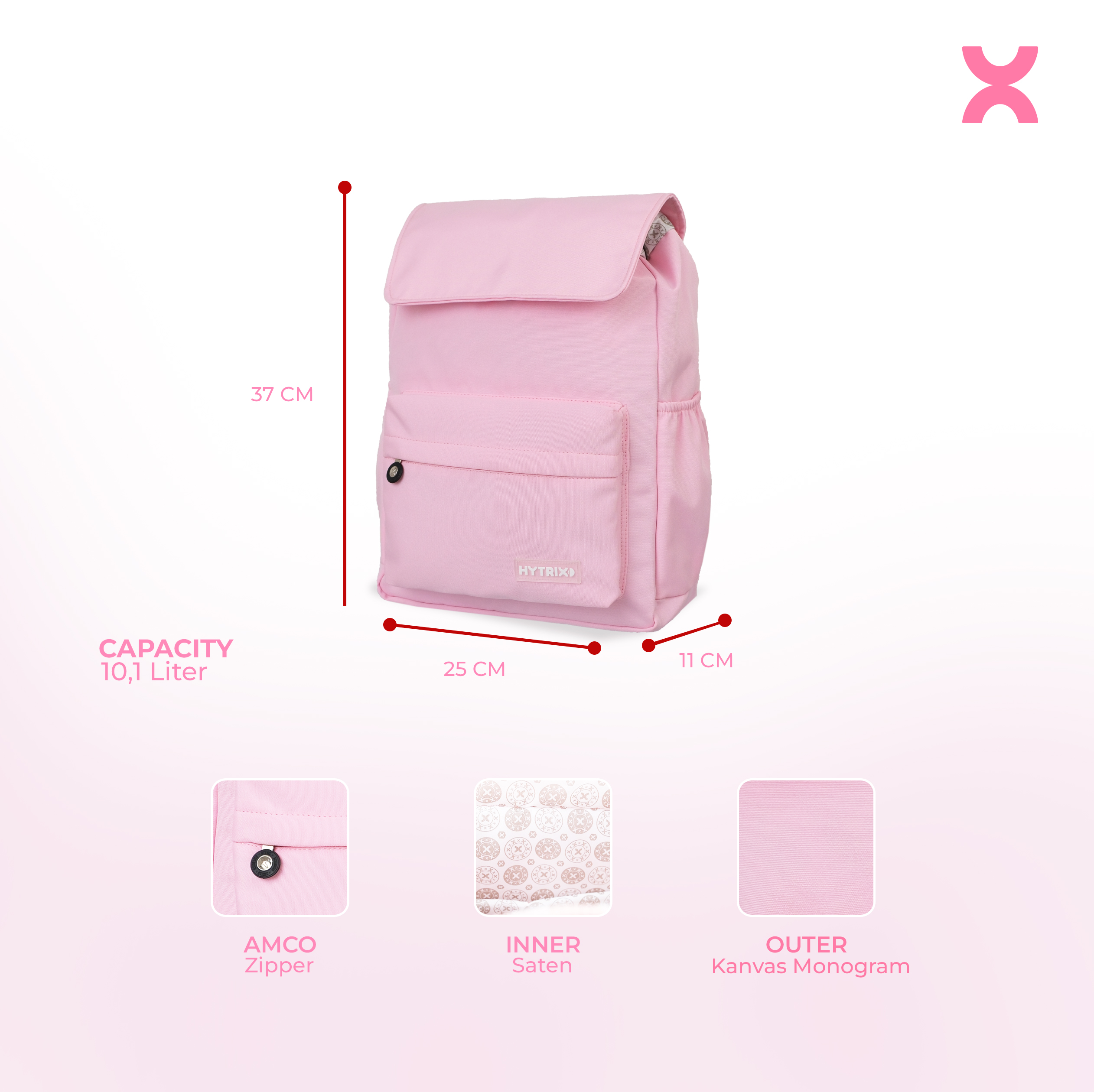 HYTRIX  MONO-99 - Colour Pop  Drawstring Backpack Water reppelent - Ransel Serut Medium Tas Fahion Korea Stylish (LP99)