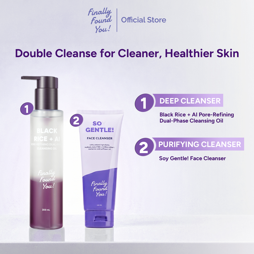 Finally Found You! Black Rice + AI Pore-Refining Dual-Phase Cleansing Oil 200mL | Cleansing Oil Pembersih Makeup & Pori untuk Mengangkat Kotoran dan Minyak Berlebih