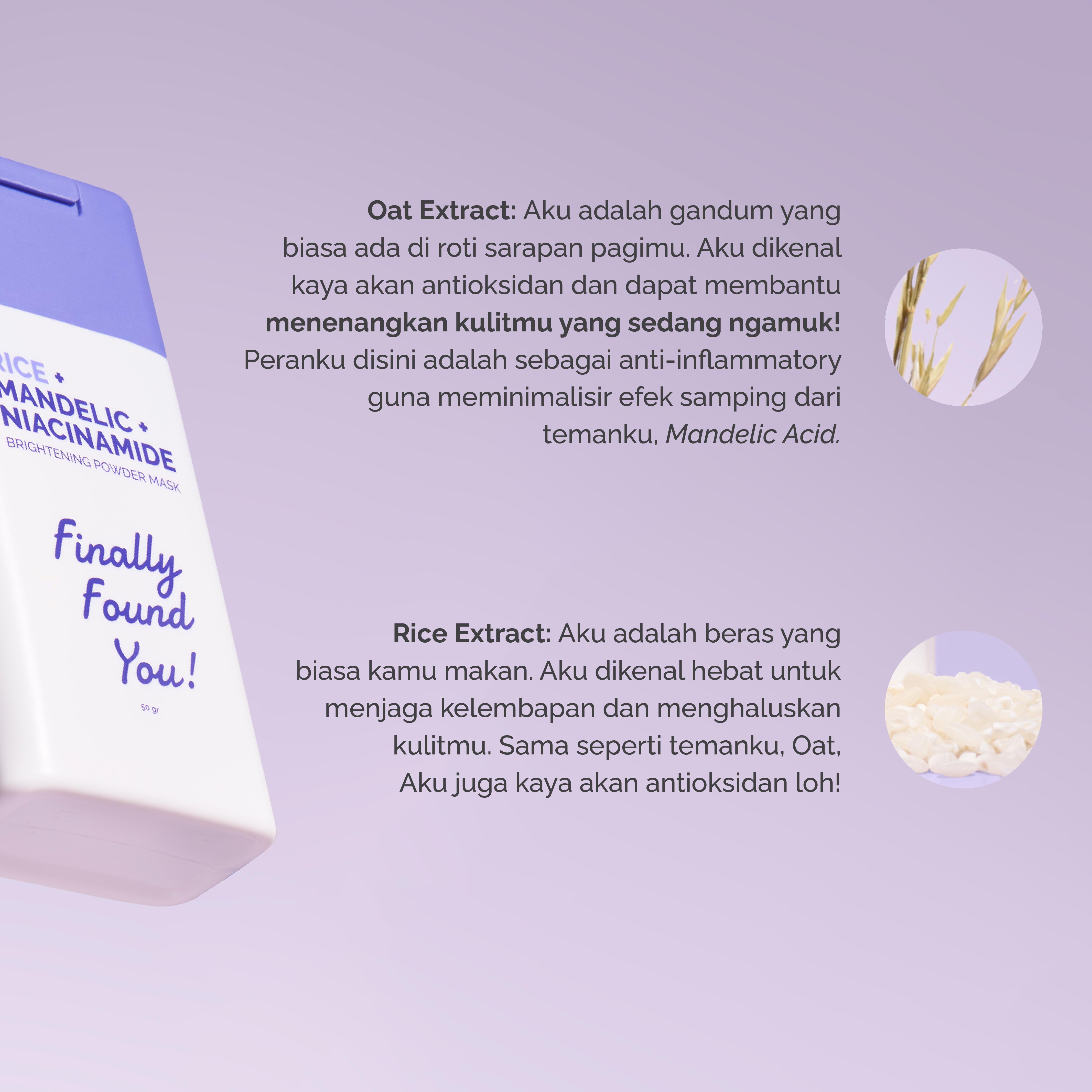 RICE + MANDELIC + NIACINAMIDE Brightening Powder Mask