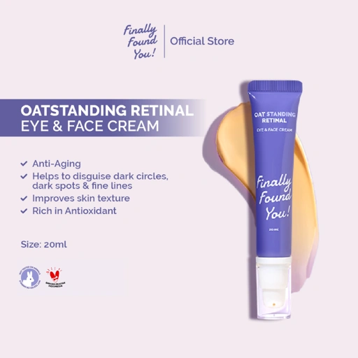 Finally Found You! FFY OATstanding Retinal - 2in1 Eye & Face Cream Krim untuk Mata Panda dan Kerutan 20ml