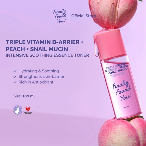 Finally Found You! Triple Vitamin B-Arrier + Peach + Snail Mucin Intensive Soothing Essence Toner 100mL