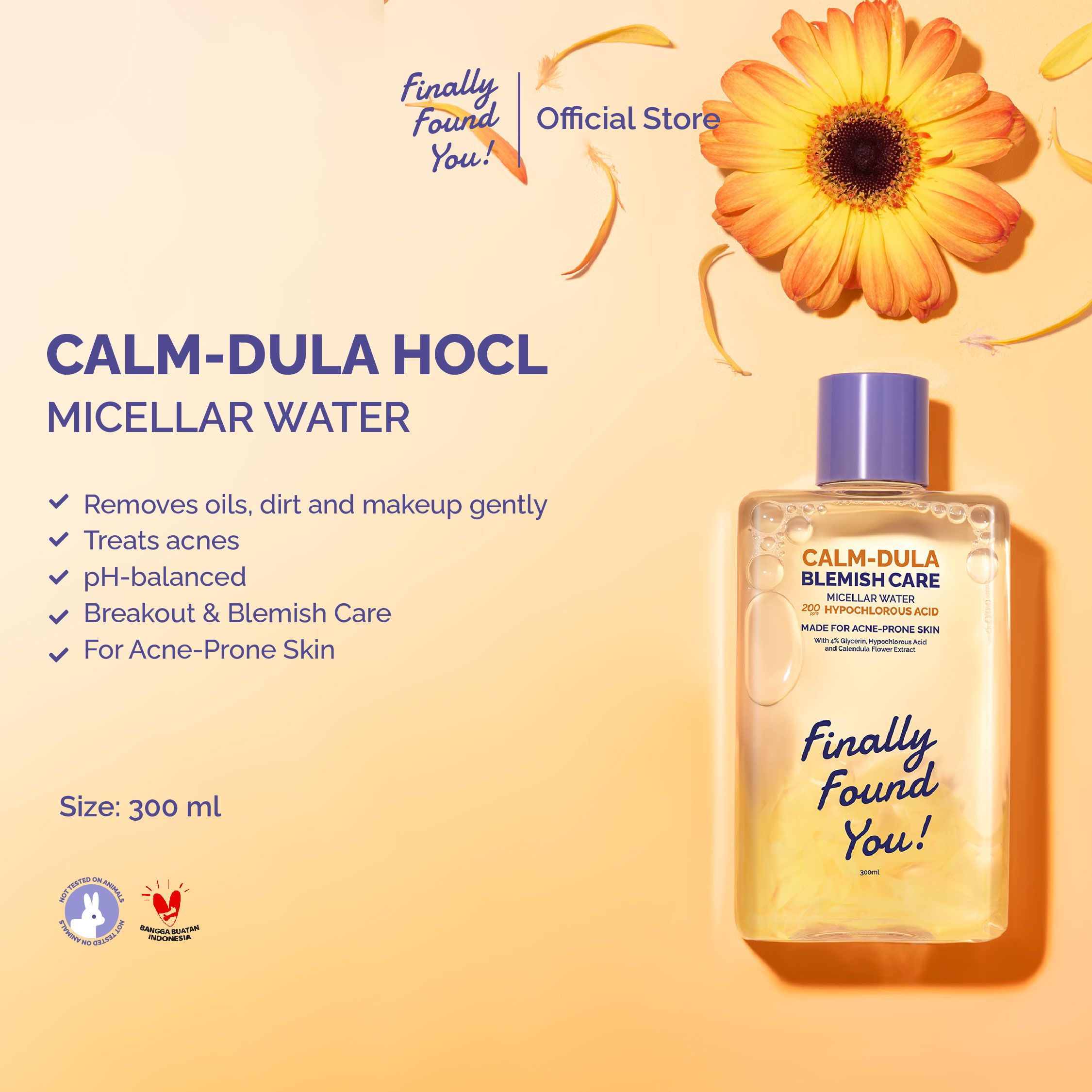 Finally Found You! Calm-Dula HOCL Micellar Water 100ml & 300ml