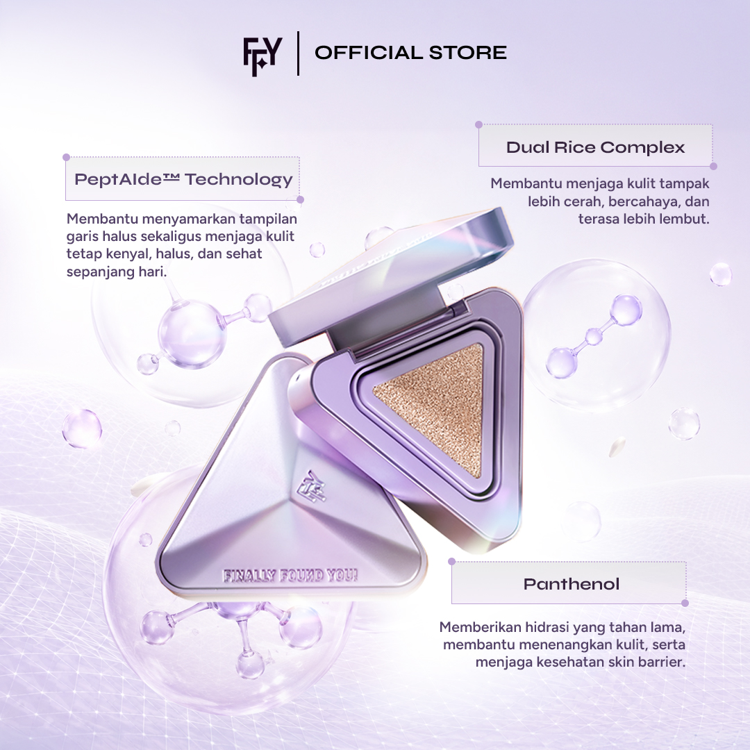 Finally Found You! RICE+ PrismRadiant Skin Essence Cushion with AI-Powered Technology | Rice Glow Cushion Essence Non-Comedogenic Weightless Coverage, Tekstur Ringan, Minim Oksidasi