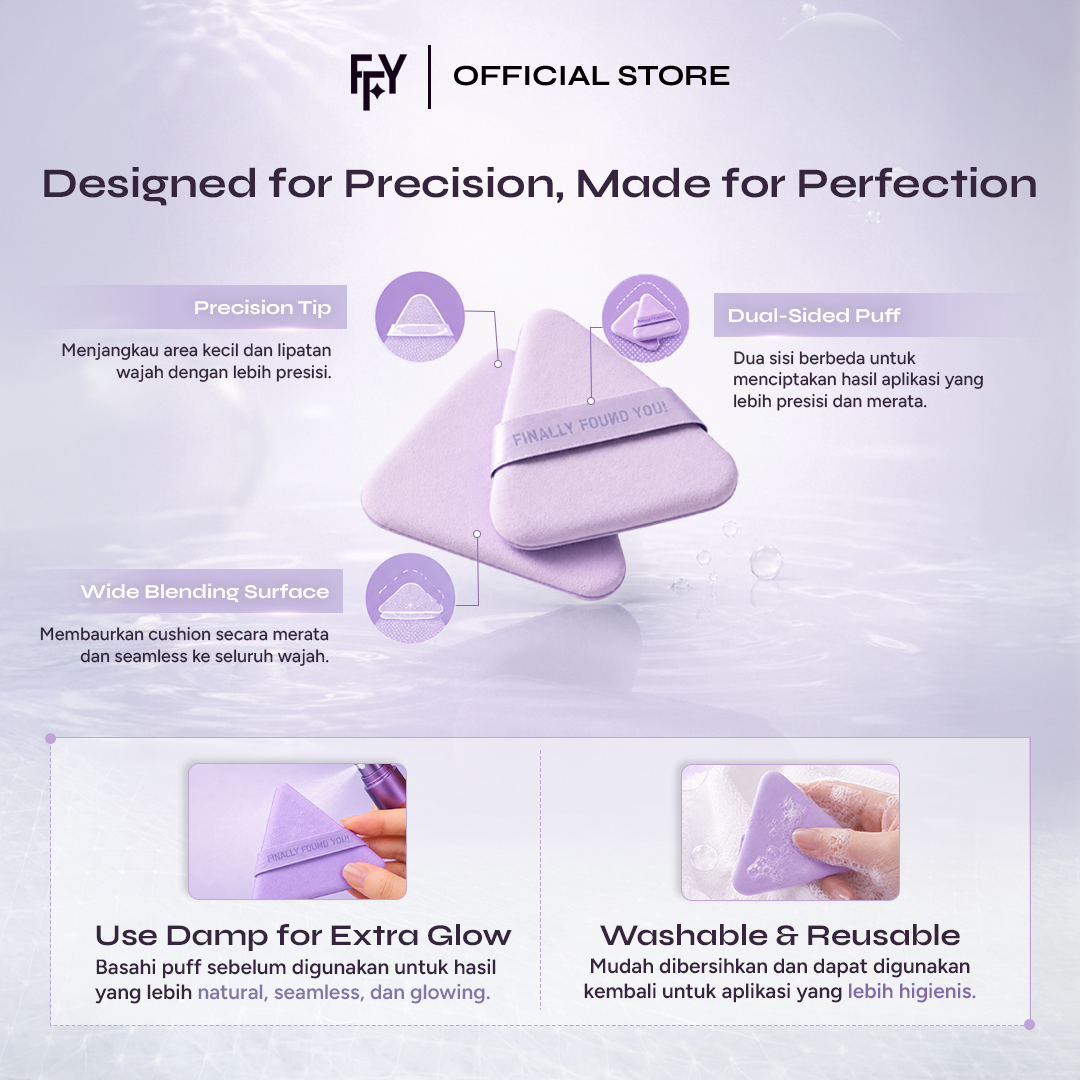 Finally Found You! RICE+ PrismRadiant Skin Essence Cushion with AI-Powered Technology | Rice Glow Cushion Essence Non-Comedogenic Weightless Coverage, Tekstur Ringan, Minim Oksidasi