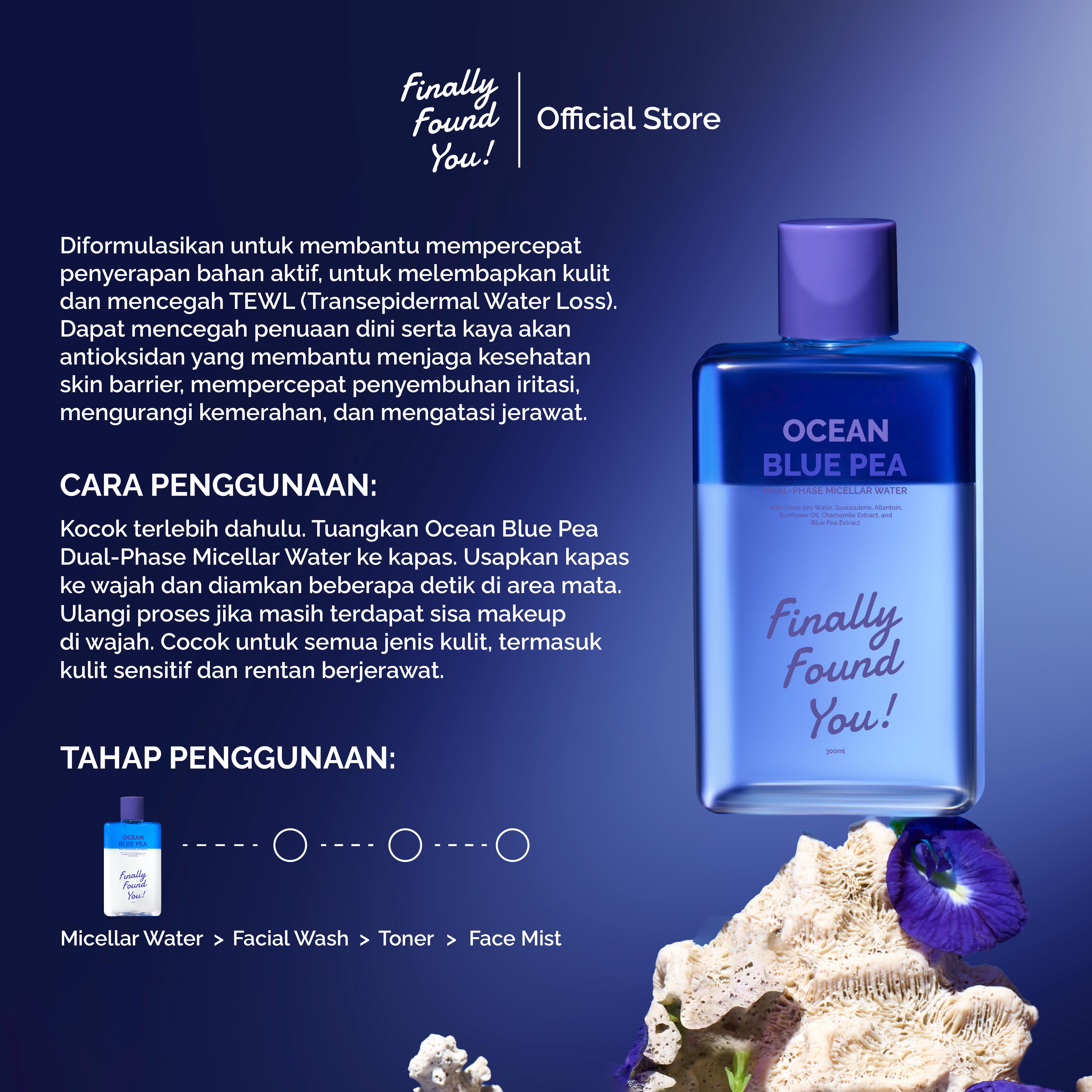 Finally Found You! Ocean Blue Pea Dual-Phase Micellar Water 300mL & 100mL