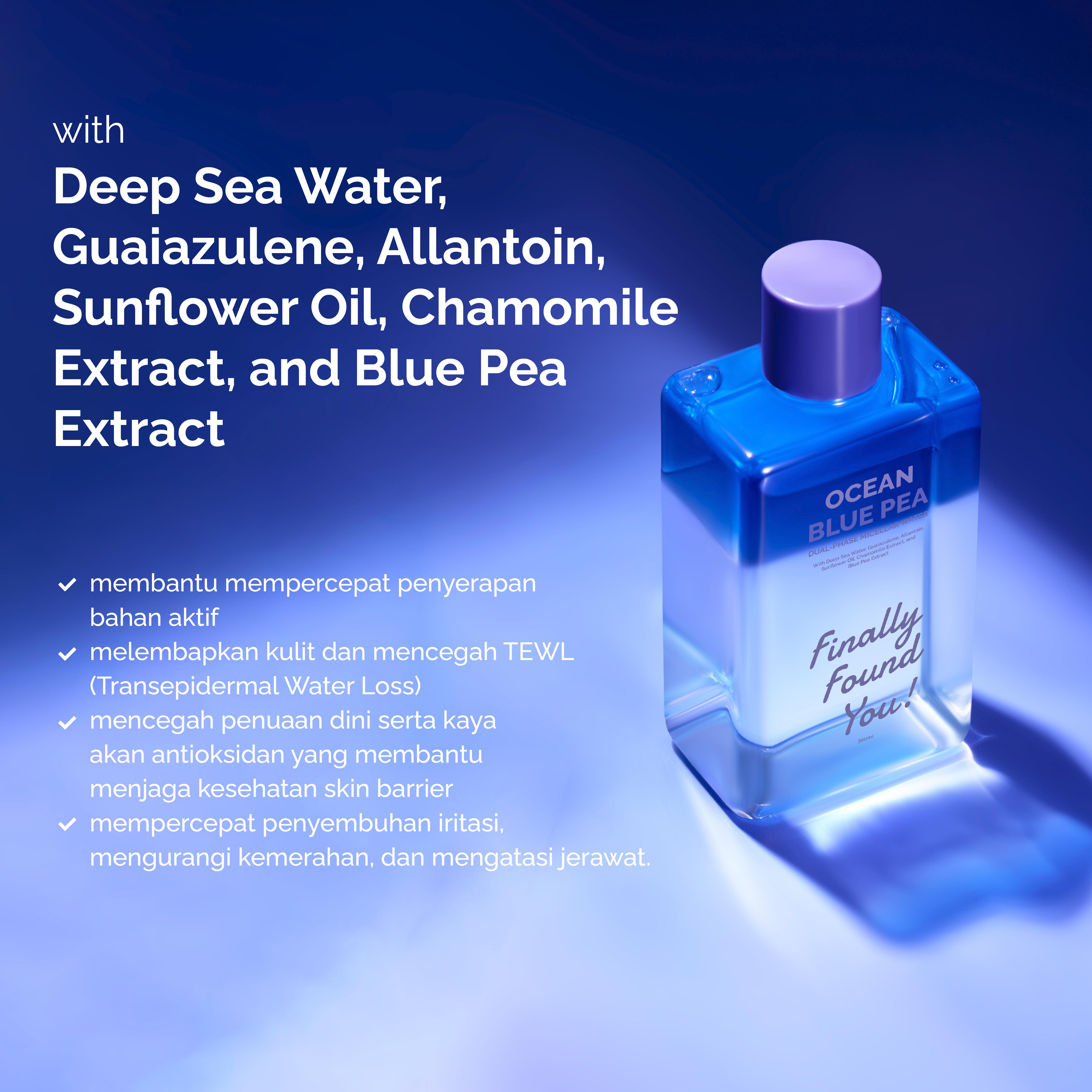 Finally Found You! Ocean Blue Pea Dual-Phase Micellar Water 300mL & 100mL