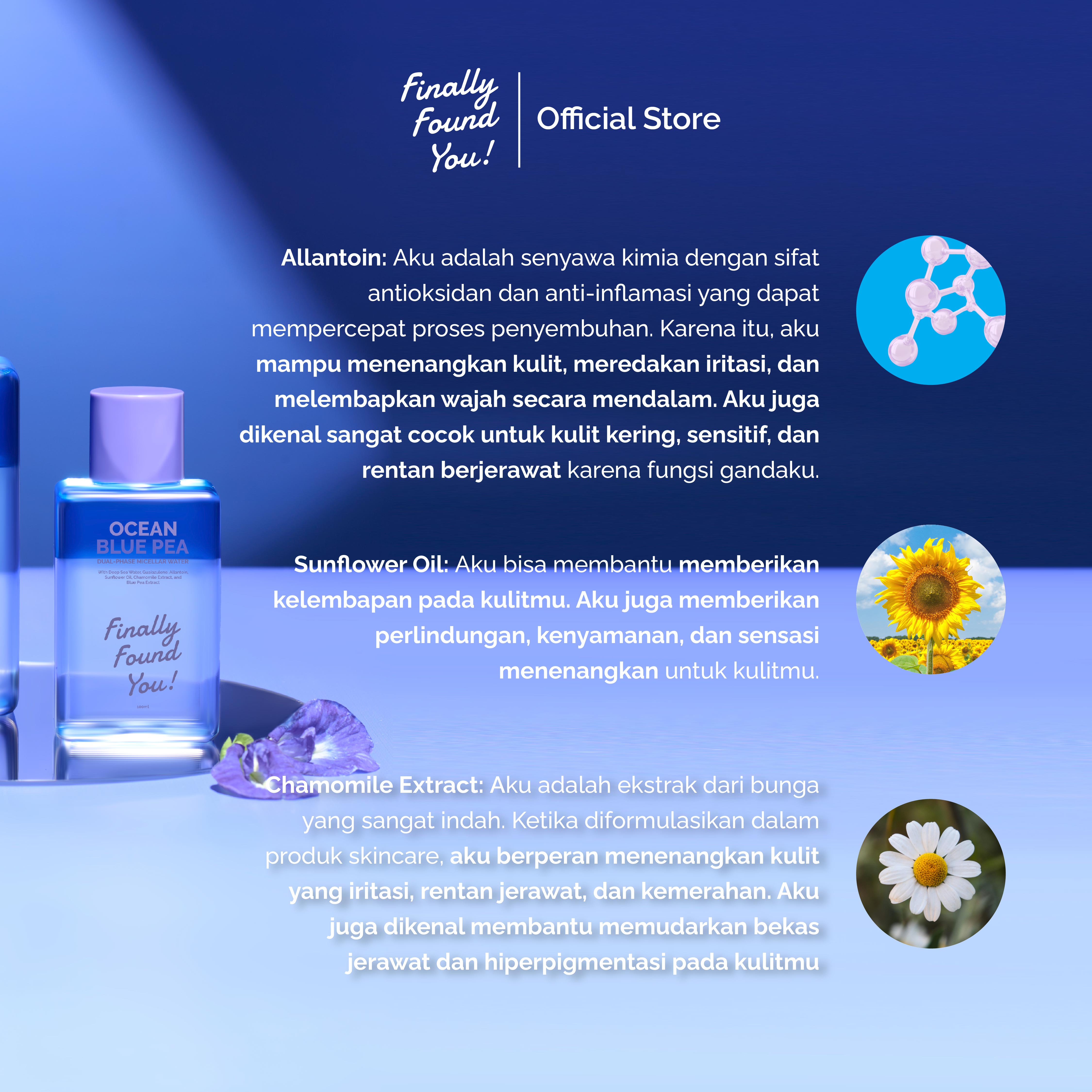 Finally Found You! Ocean Blue Pea Dual-Phase Micellar Water 300mL & 100mL