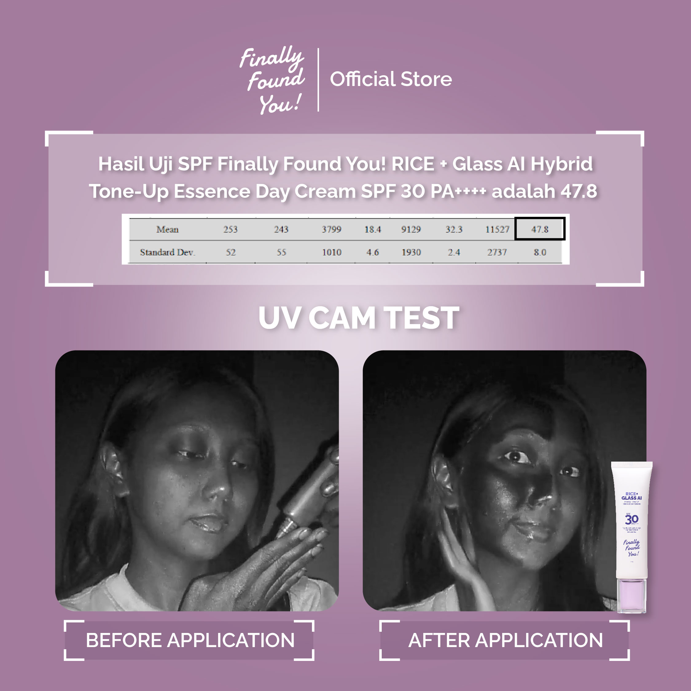 Finally Found You! RICE+ Glass AI Hybrid Tone-Up Essence Day Cream SPF 30 PA++++