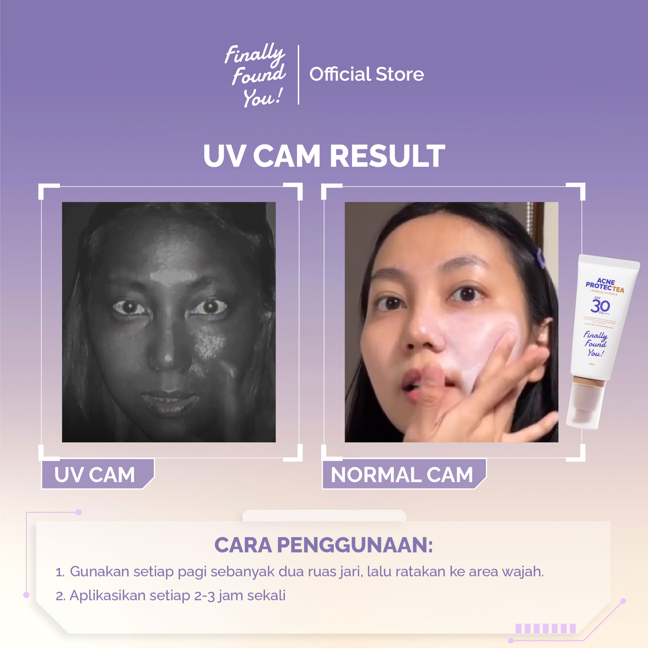 Finally Found You! Acne ProtecTea Physical Sunscreen SPF 30 PA++++ 50g| Sunscreen Wajah untuk Kulit Berjerawat & Sensitif