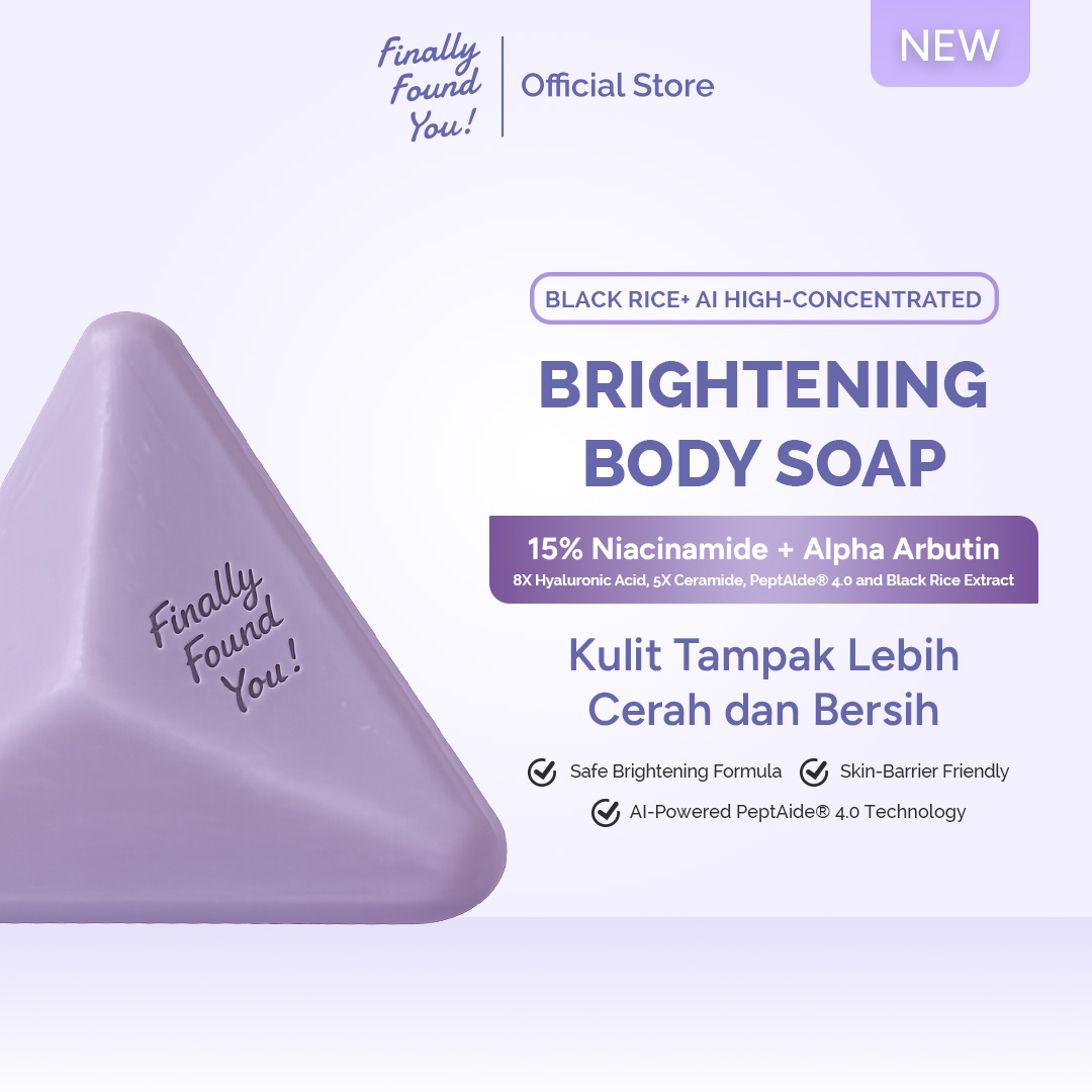 Finally Found You! BLACK RICE+ AI High-Concentrated Brightening Body Soap | Sabun Pencerah Badan & Kulit Kusam
