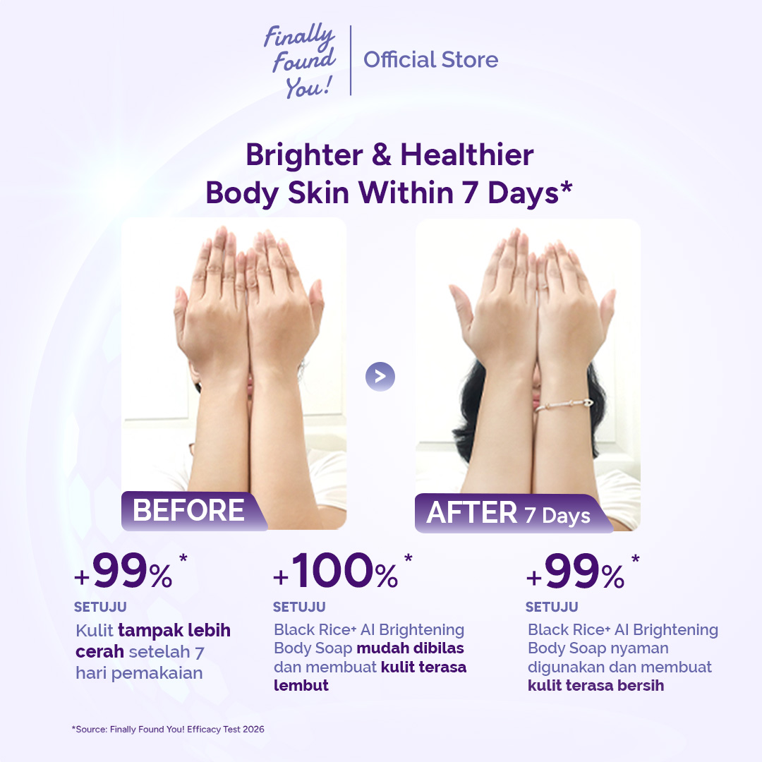 Finally Found You! BLACK RICE+ AI High-Concentrated Brightening Body Soap | Sabun Pencerah Badan & Kulit Kusam