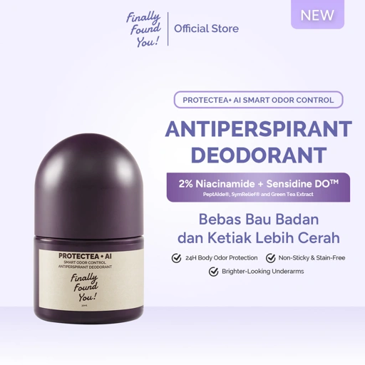 Finally Found You! ProtecTEA+ AI Smart Odor Control Antiperspirant Deodorant | Deodoran Mencerahkan Ketiak & Mengurangi Bau Badan