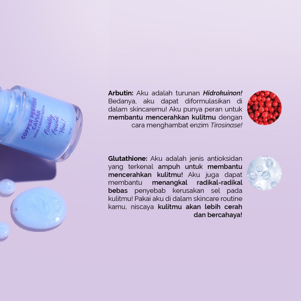 Finally Found You! COPPER PEPTIDE + CAVIAR Double Revive Serum - Serum Anti-Aging untuk Merawat, Melembapkan, dan Mencerahkan untuk Semua Jenis Kulit 20ml