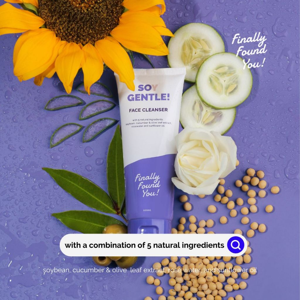 Finally Found You! Soy Gentle Face Cleanser - 2in1 Makeup Remover dan Sabun Cuci Muka pH-Balanced Untuk Semua Jenis Kulit 100mL