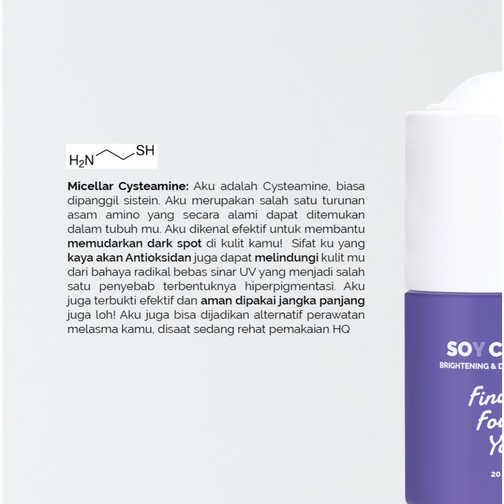 Finally Found You! SOY CLEAR Brightening & Dark Spot Serum - Serum Mencerahkan dan Noda Hitam Untuk Semua Jenis Kulit 20ml