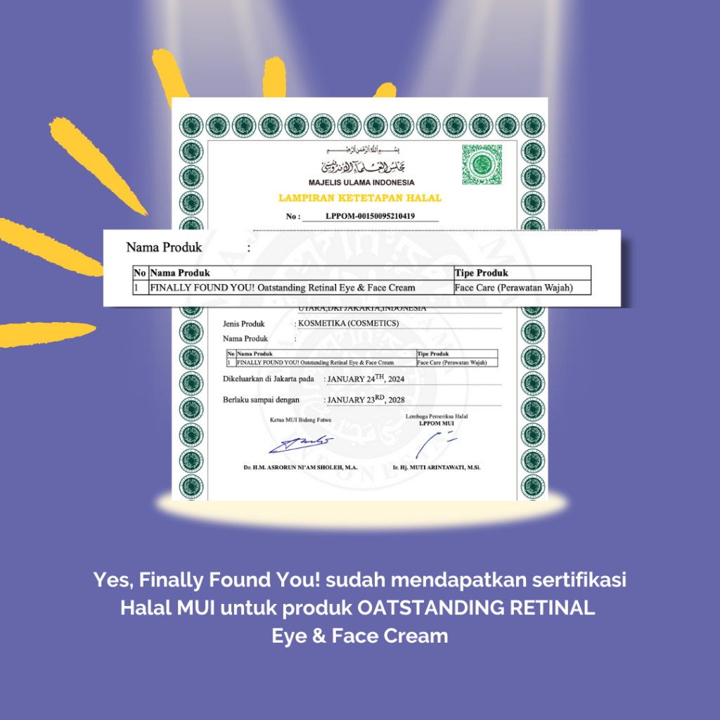 Finally Found You! FFY OATstanding Retinal - 2in1 Eye & Face Cream Krim untuk Mata Panda dan Kerutan 20ml