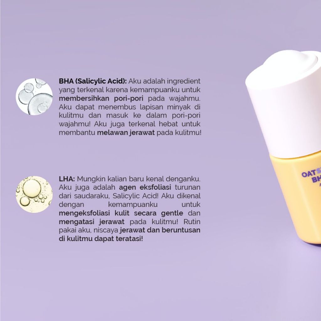 Finally Found You! OATSTANDING BHA + LHA Acne Serum - Serum untuk Merawat Kulit dan Melawan Bakteri Jerawat 20ml