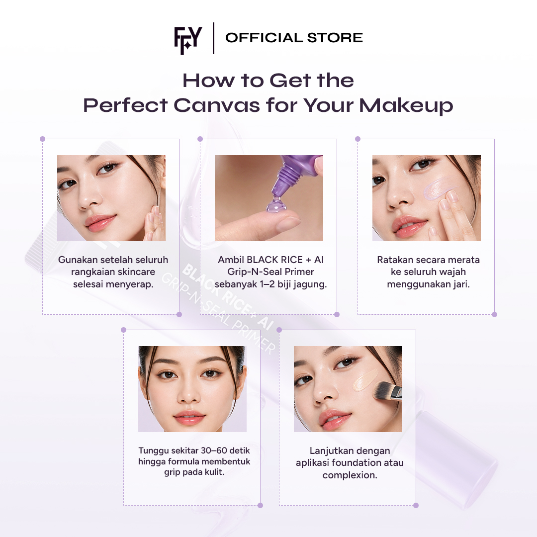 [NEW LAUNCH] Finally Found You! BLACK RICE+ AI Grip-N-Seal Primer 40g | Base Makeup Primer Tahan Lama, Gripping Jelly Primer, Hydrating Makeup Primer, Mengunci Kelembapan & Skin Barrier Support