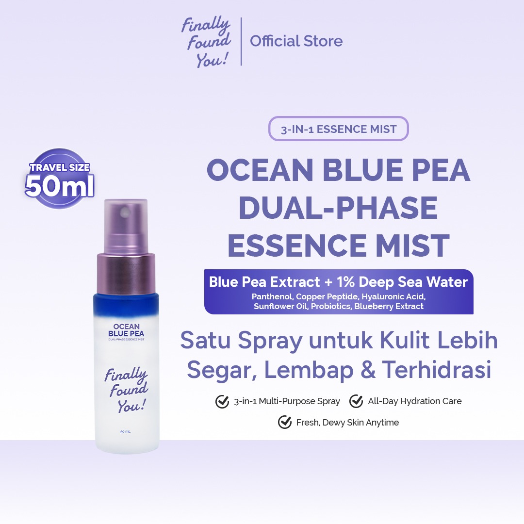 Finally Found You! Ocean Blue Pea Dual-Phase Essence Mist 100ml & 50ml