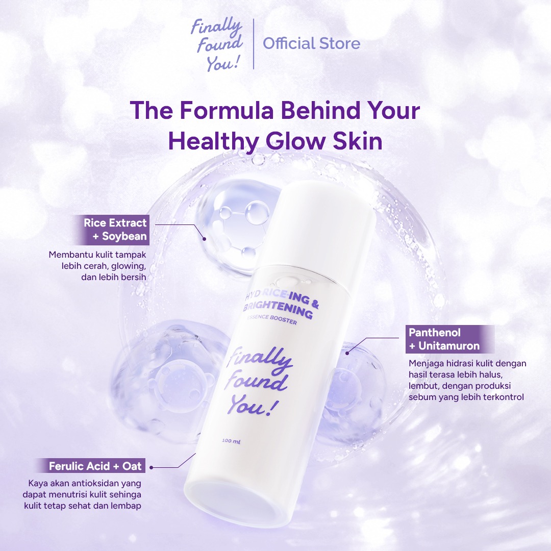 Finally Found You! HYDRICEING & BRIGHTENING Essence Booster - Serum Infused Toner Untuk Semua Jenis Kulit 100mL