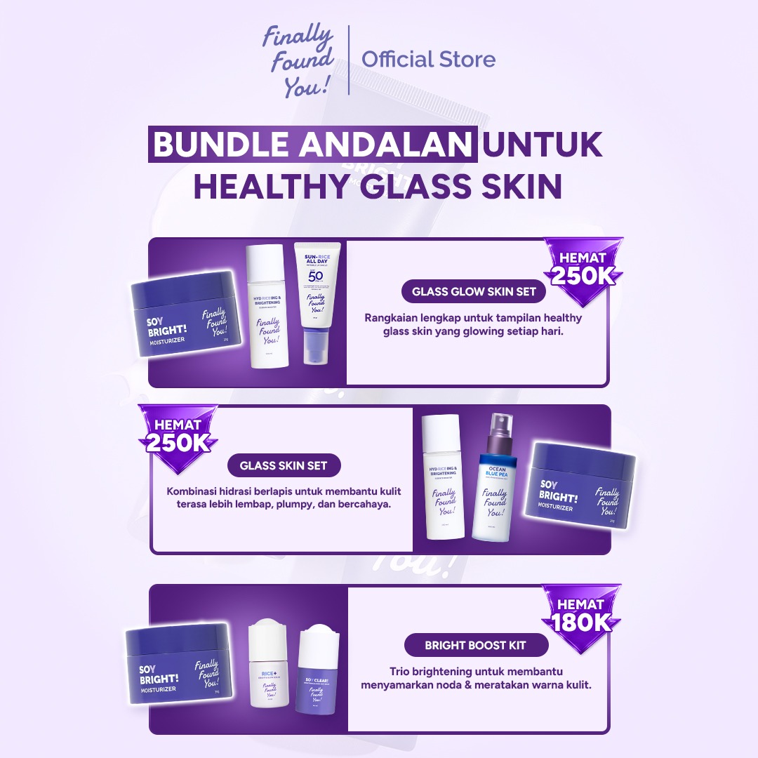 Finally Found You! Soy Bright! Moisturizer - 2in1 Primer Makeup dan Gel Pelembab Krim Siang dan Malam