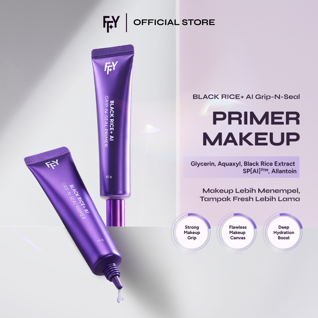 [NEW LAUNCH] Finally Found You! BLACK RICE+ AI Grip-N-Seal Primer 40g | Base Makeup Primer Tahan Lama, Gripping Jelly Primer, Hydrating Makeup Primer, Mengunci Kelembapan & Skin Barrier Support