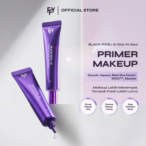 [NEW LAUNCH] Finally Found You! BLACK RICE+ AI Grip-N-Seal Primer 40g | Base Makeup Primer Tahan Lama, Gripping Jelly Primer, Hydrating Makeup Primer, Mengunci Kelembapan & Skin Barrier Support