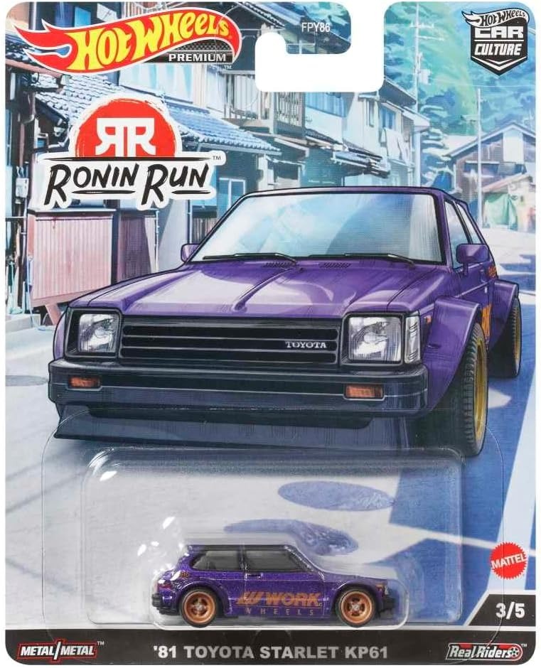 HCK11 | Hot Wheels Premium Car Culture Ronin Run 81 Toyota Starlet KP61