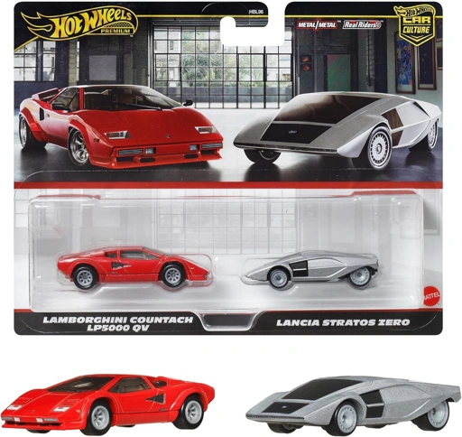 JBL02 | Hot Wheels Premium Car Culture 2Pack Lamborghini Countach LP5000 QV/Lancia Stratos Zero