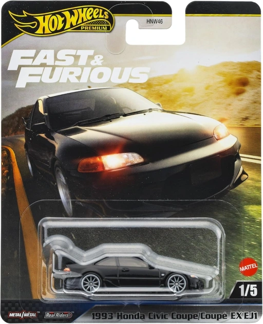 Image of JBL90 |  Hot Wheels Premium Fast & Furious 1993 Honda Civic Coupe EX EJ1