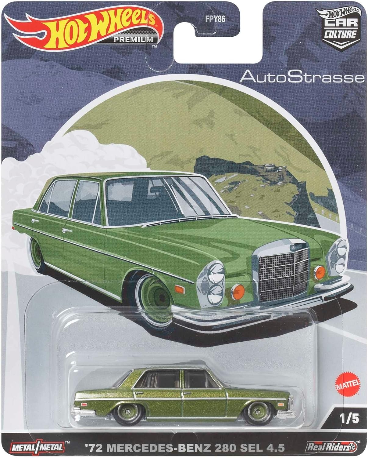 HCK18 | Hot wheels Premium Car Cuture Autostrasse 72 Mercedes-Benz 280 SEL