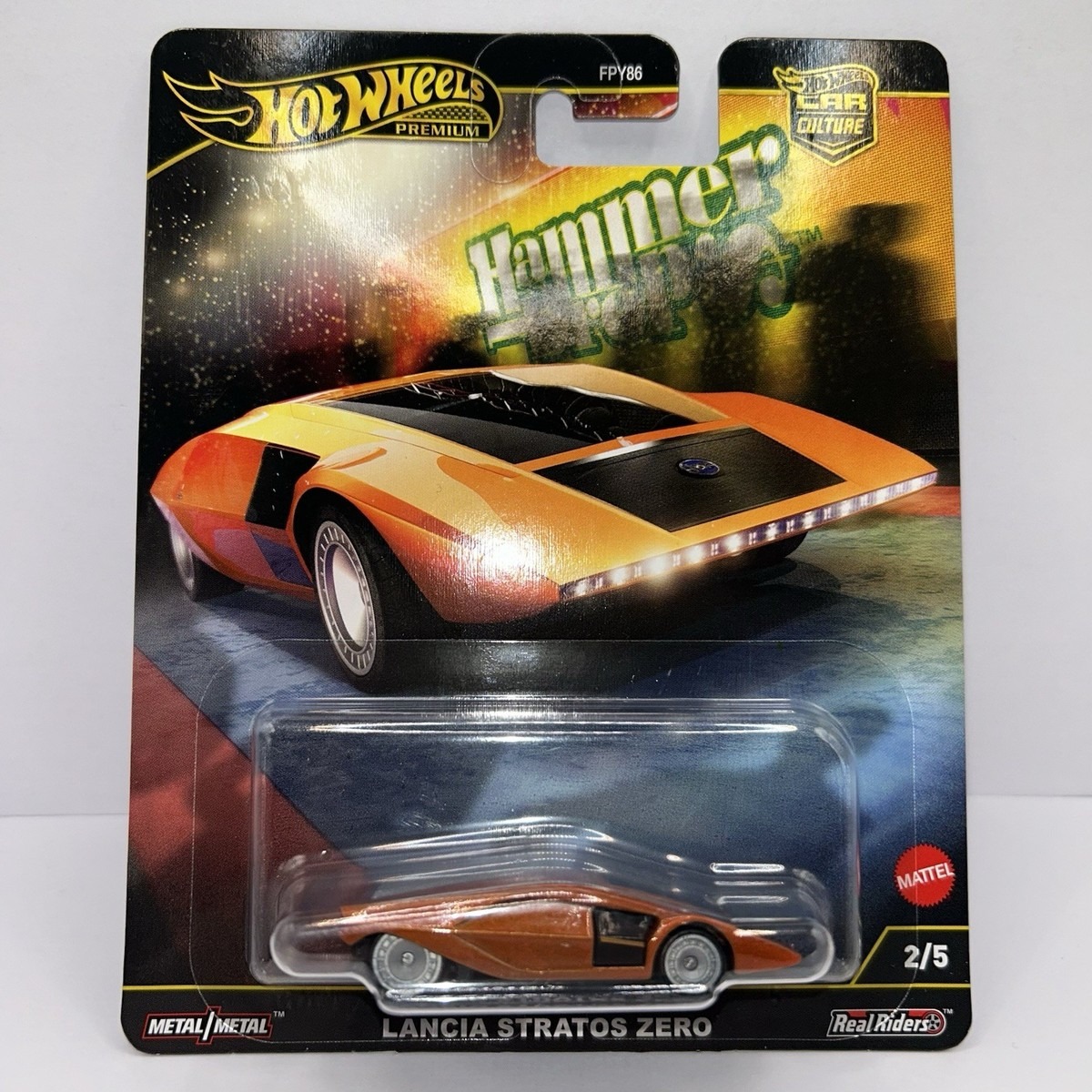 HRV77 | Hot Wheels Premium Car Culture Hammer Drop Lancia Stratos Zero