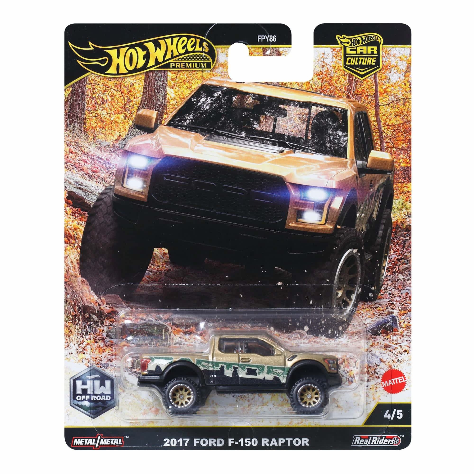 JBK70 | Hot Wheels Premium Car Culture Off-Road 2017 Ford F150 Raptor