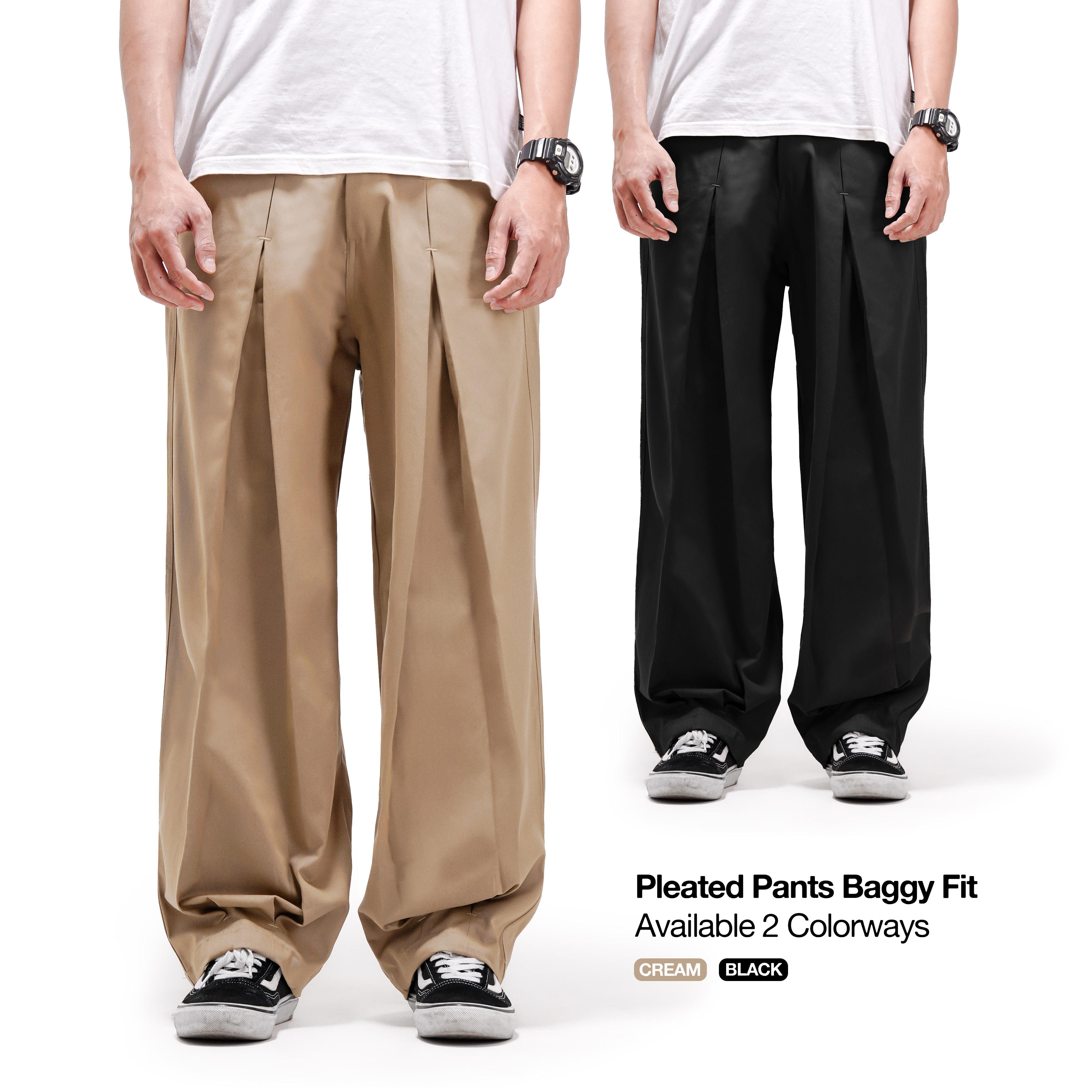 QueenBeer - Pleated Pants Baggy Fit Relic