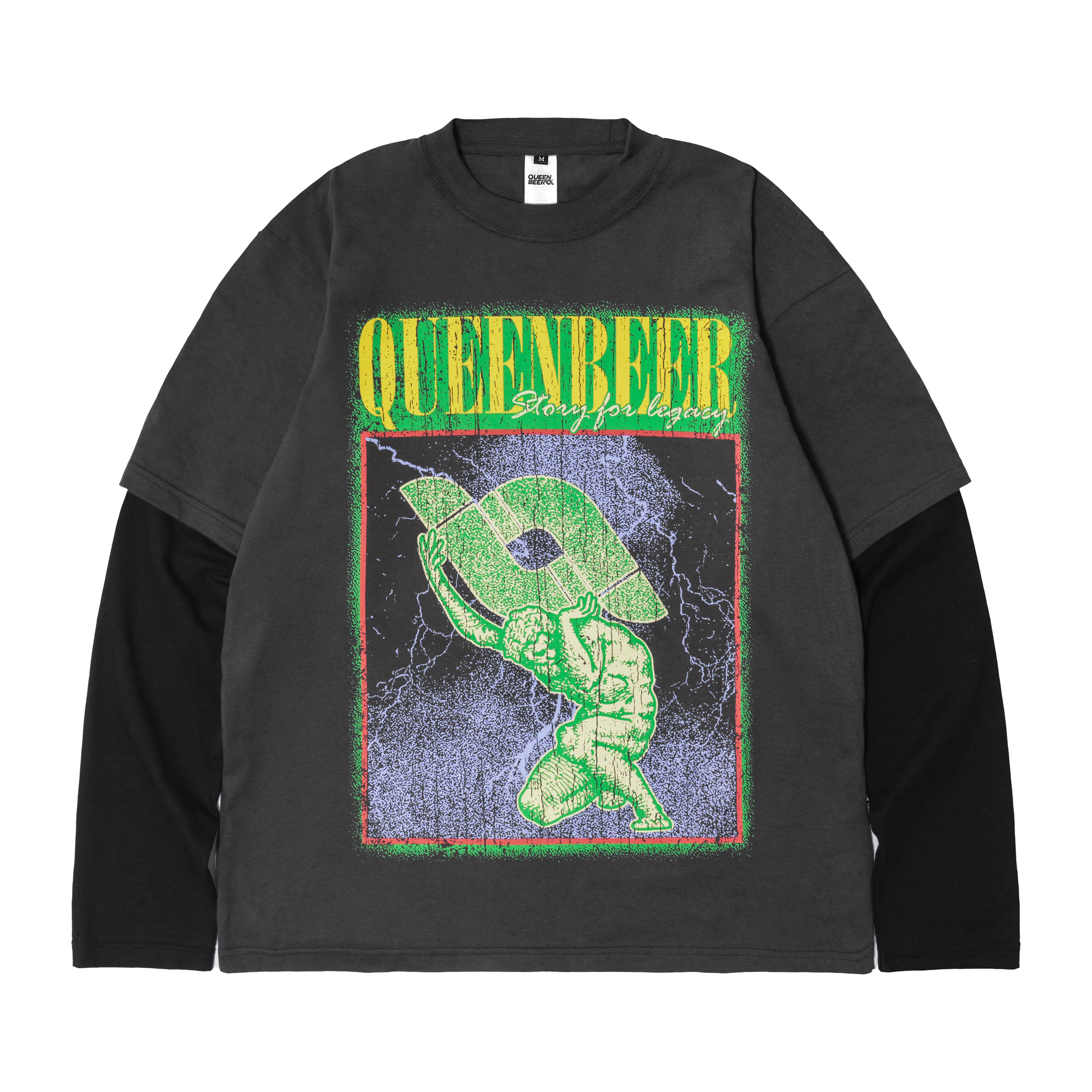 Queenbeer - T-shirt Caleb Extend Grey