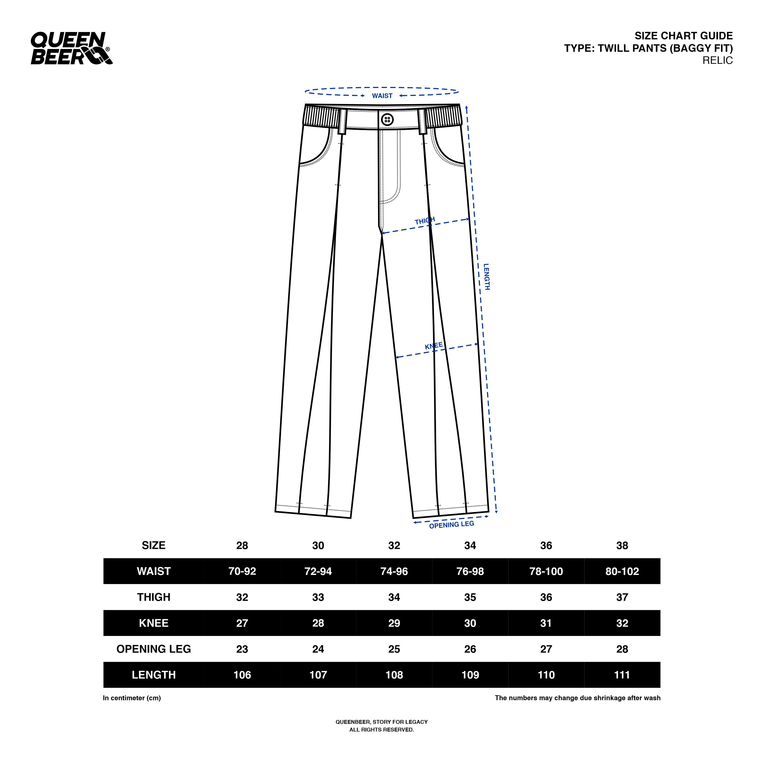 QueenBeer - Pleated Pants Baggy Fit Relic