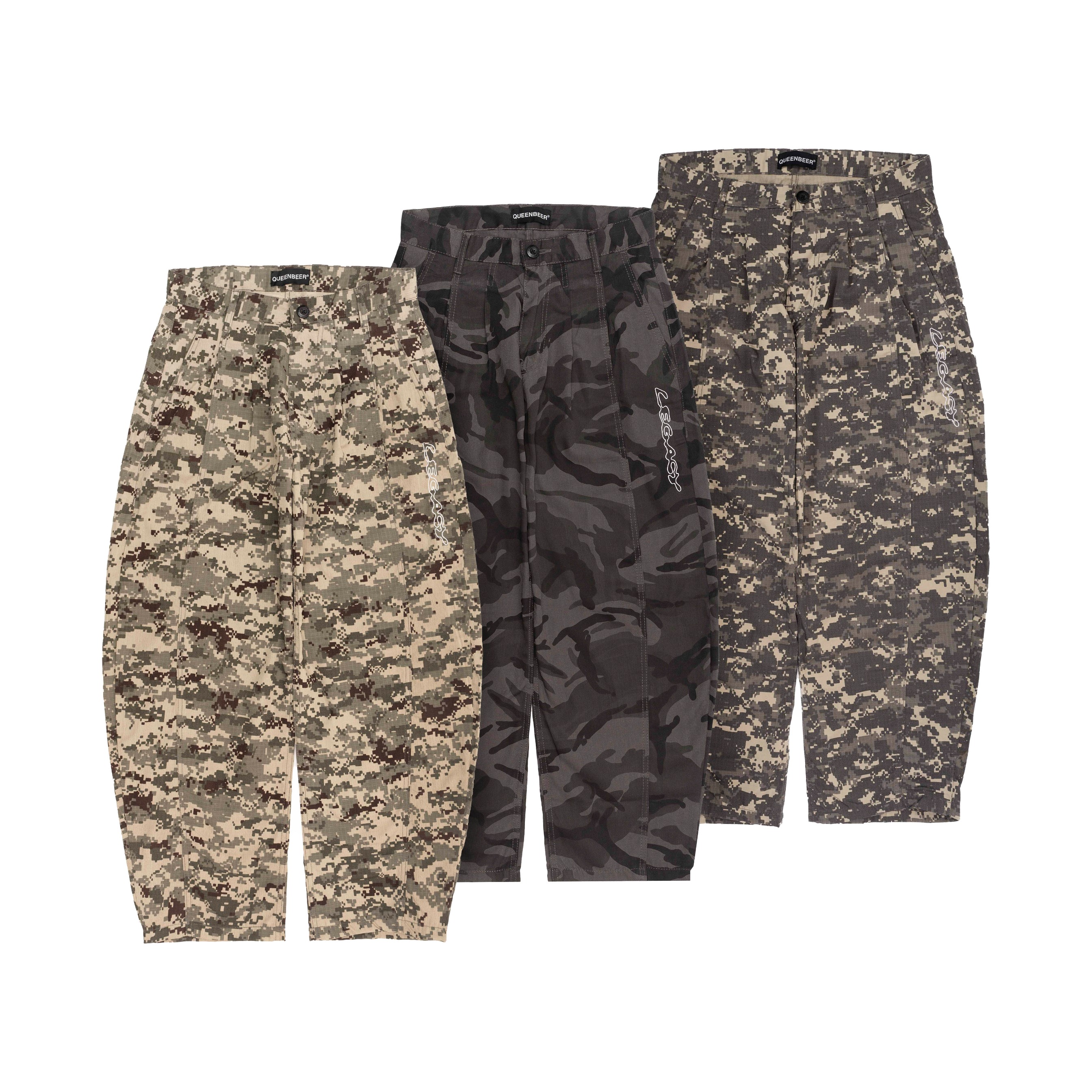 Queenbeer - Gavin Barrel Camo Pants