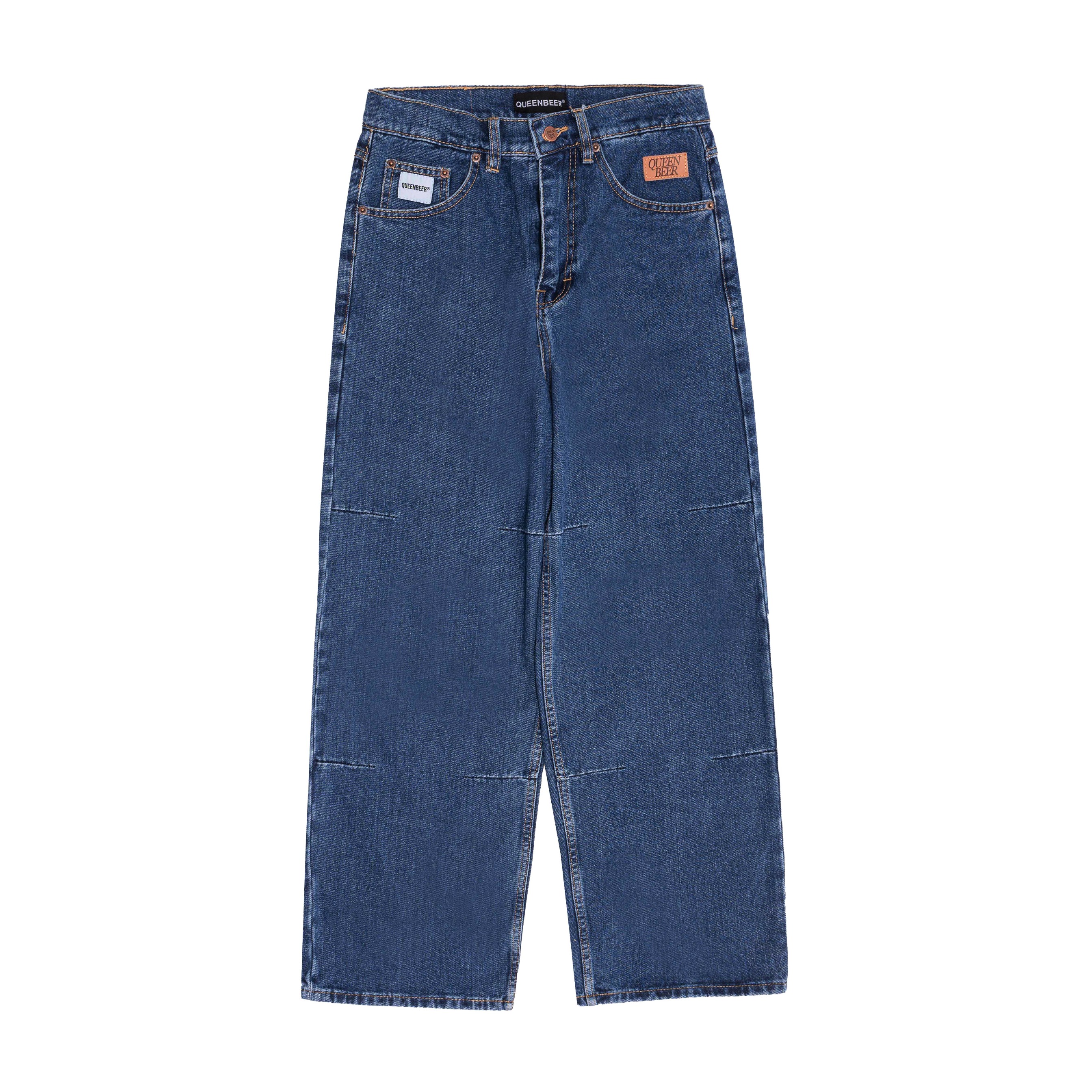 Queenbeer - Denim Pants Loose Fit Asher Blue Washed
