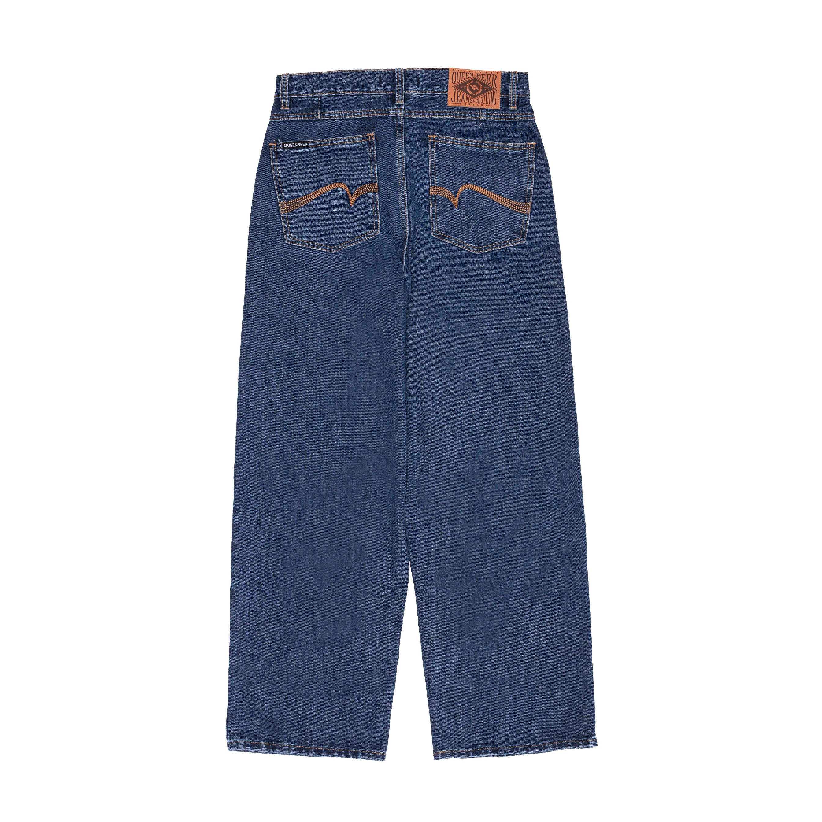 Queenbeer - Denim Pants Loose Fit Asher Blue Washed