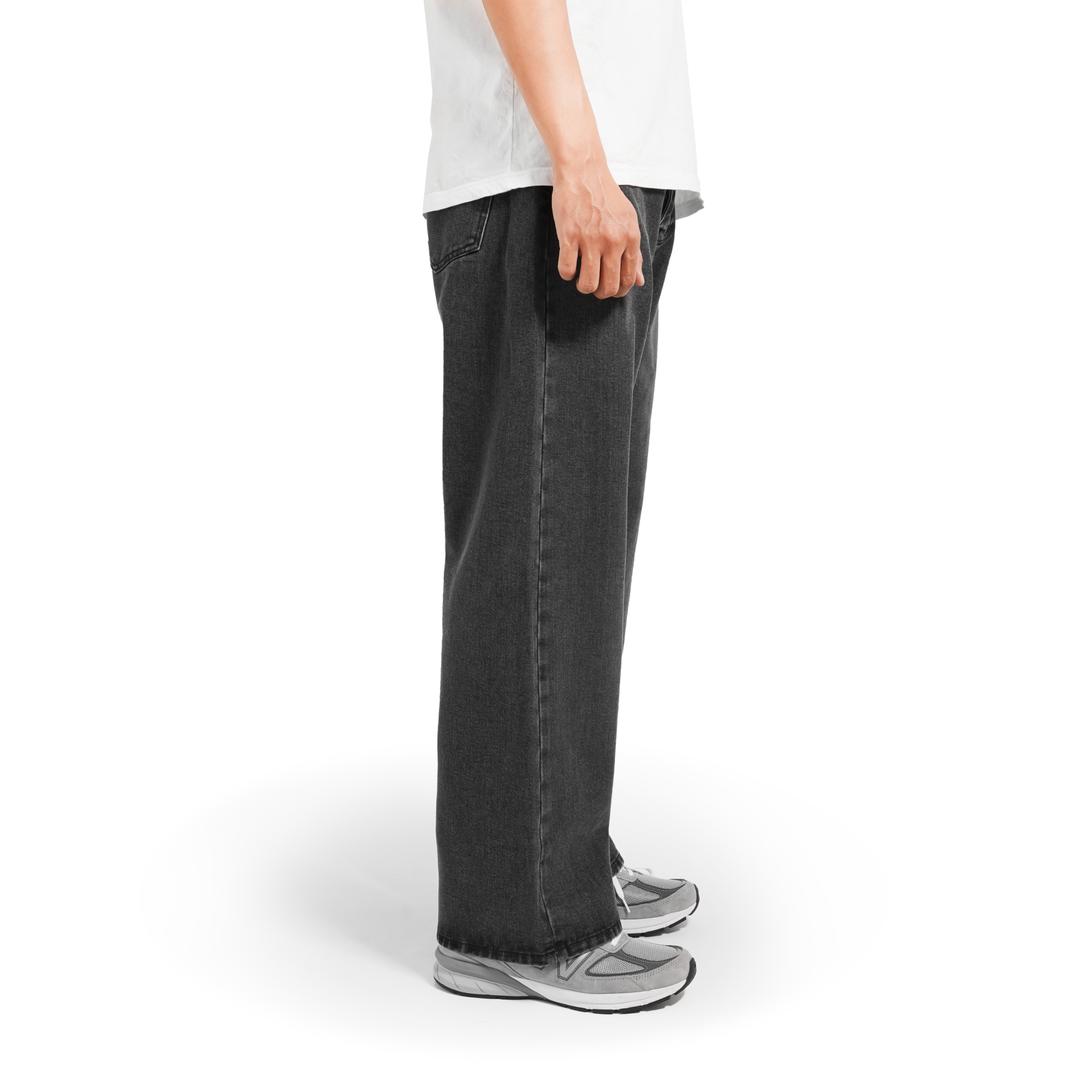 Queenbeer - Denim Pants Maze Black Stone Washed