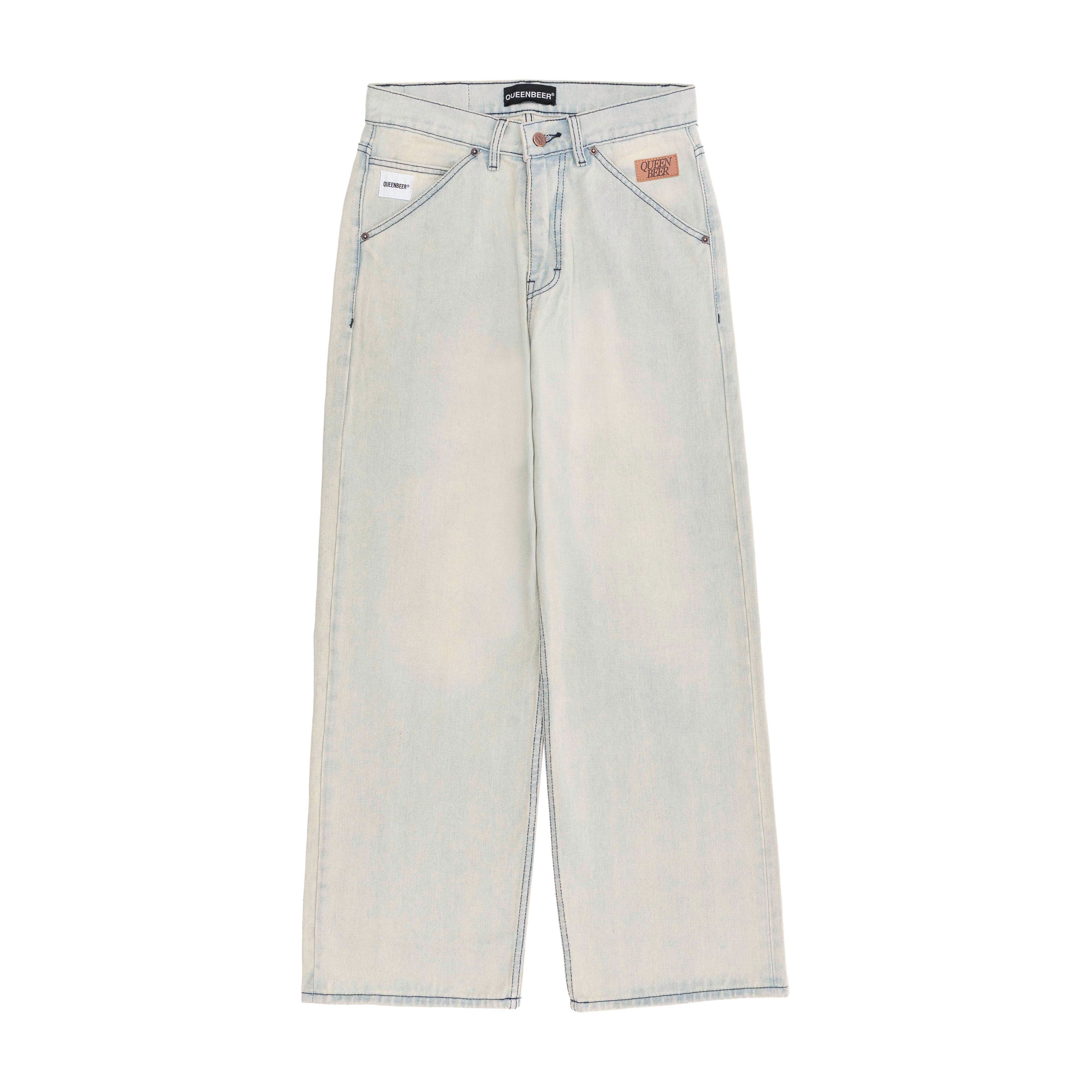 Queenbeer - Denim Pants Wide Fit Oscar Blue Washed