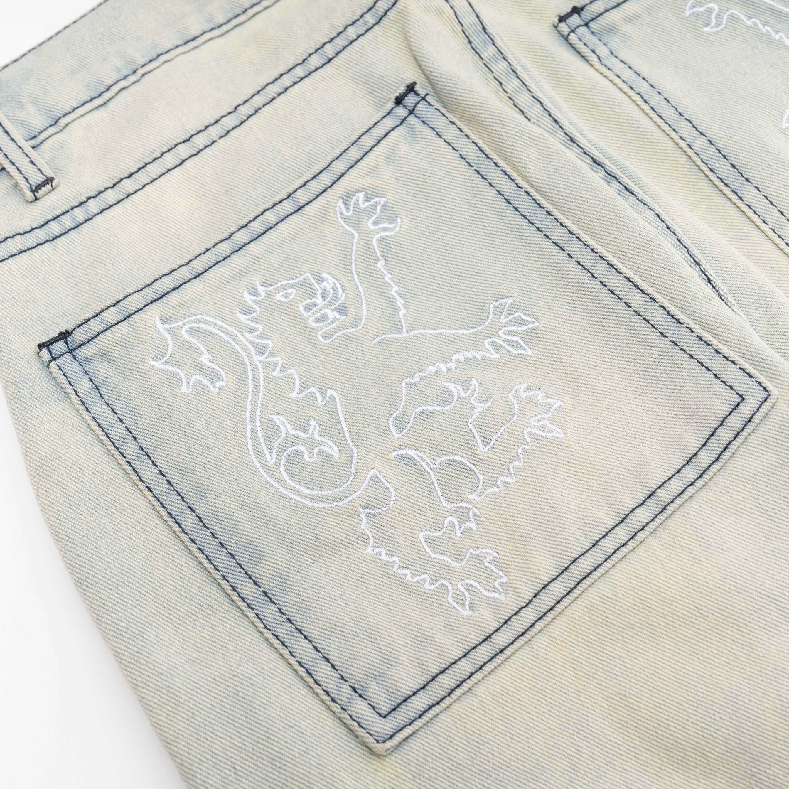 Queenbeer - Denim Pants Wide Fit Oscar Blue Washed