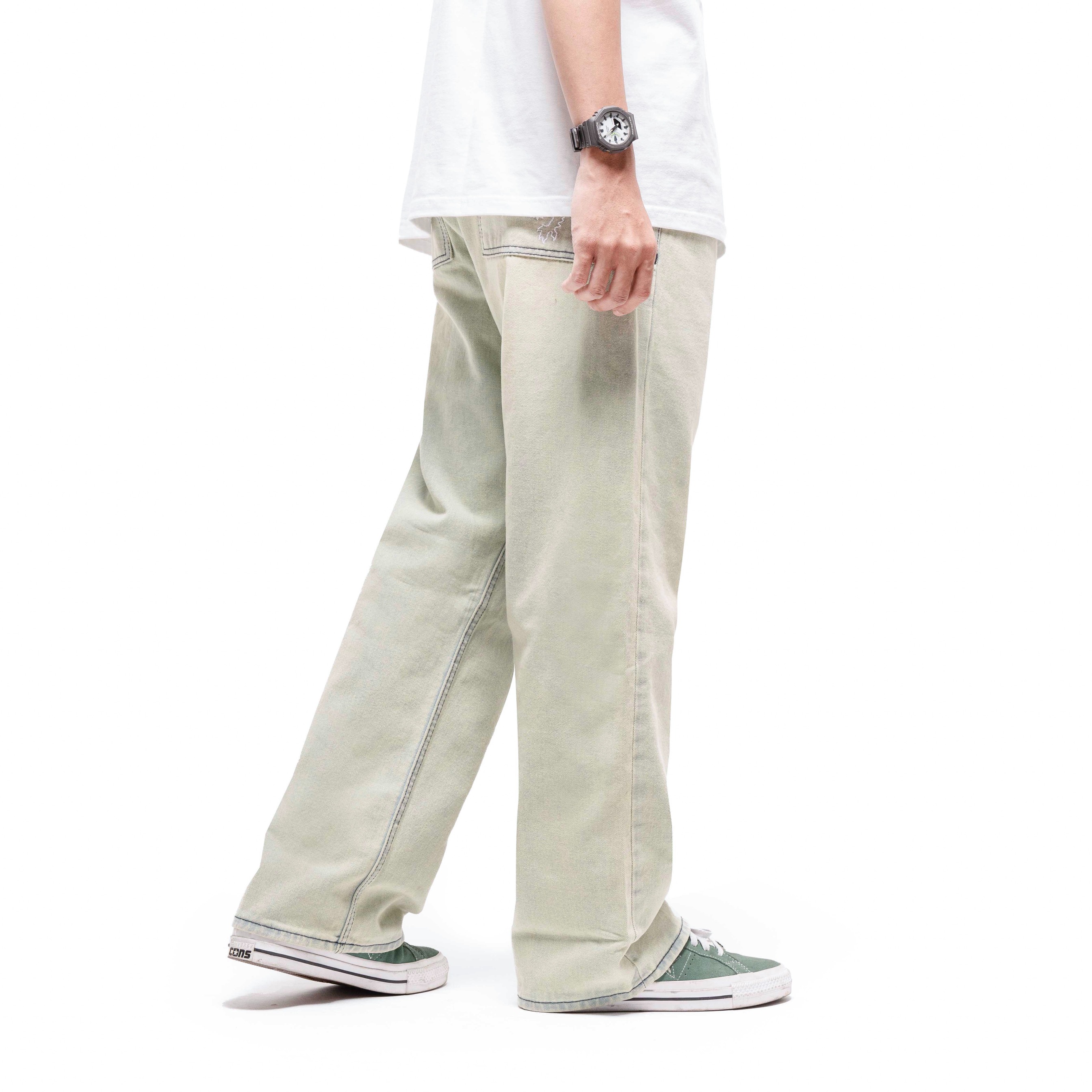 Queenbeer - Denim Pants Wide Fit Oscar Blue Washed