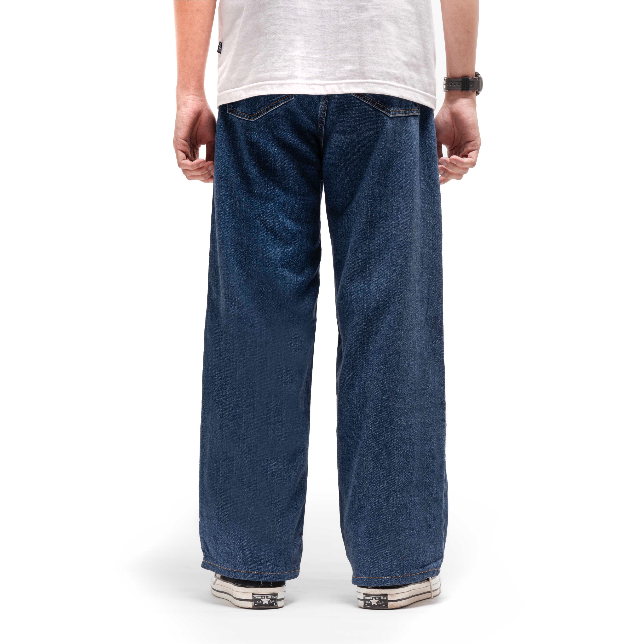 Queenbeer - Denim Pants Loose Fit Asher Blue Washed